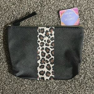 Cheetah & Black Cosmetic Bag NWT